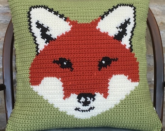 PDF Crochet Pattern - Woodland Friends Fox Cushion