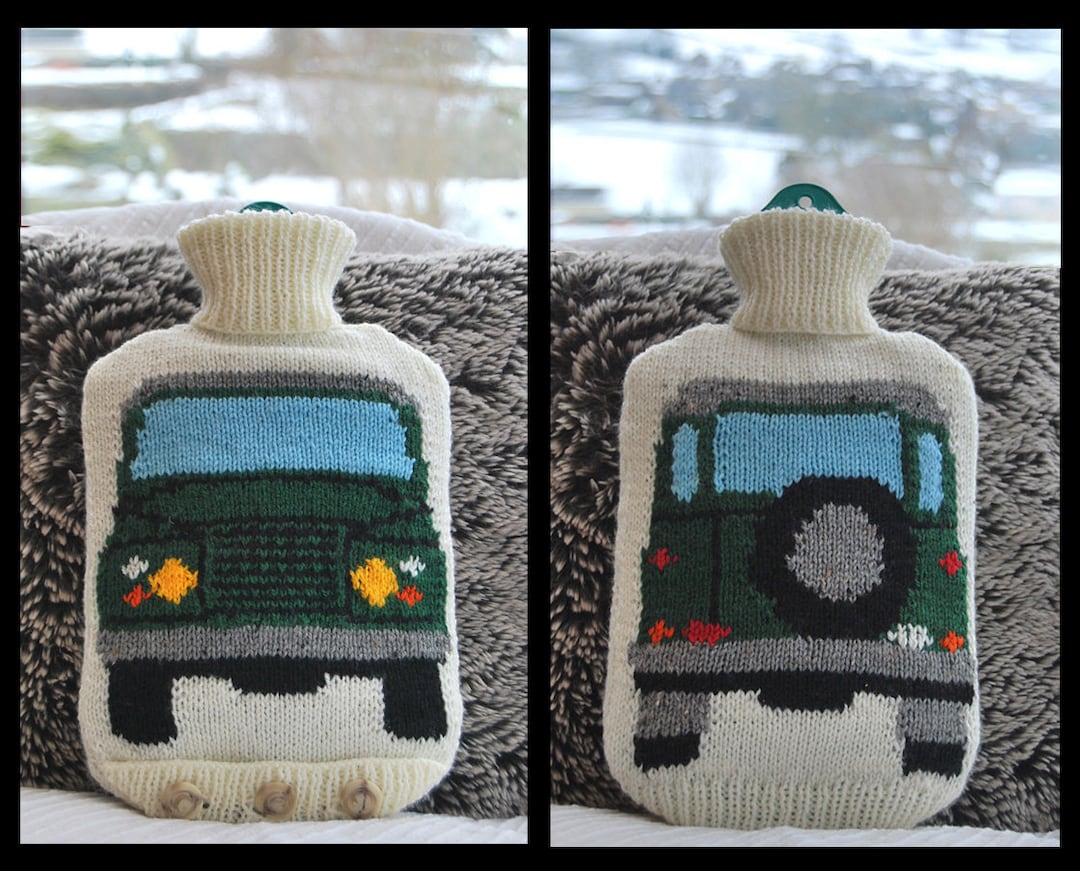 Knitting Pattern Knit a Hot Water Bottle Cover Based on the Etsy