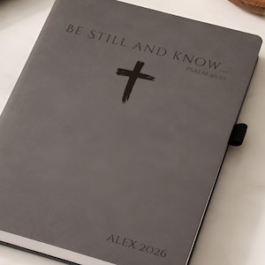 Personalized Journal - Rugged Cross Heirloom of Faith - Custom Laser Engraved Prayer Notebook