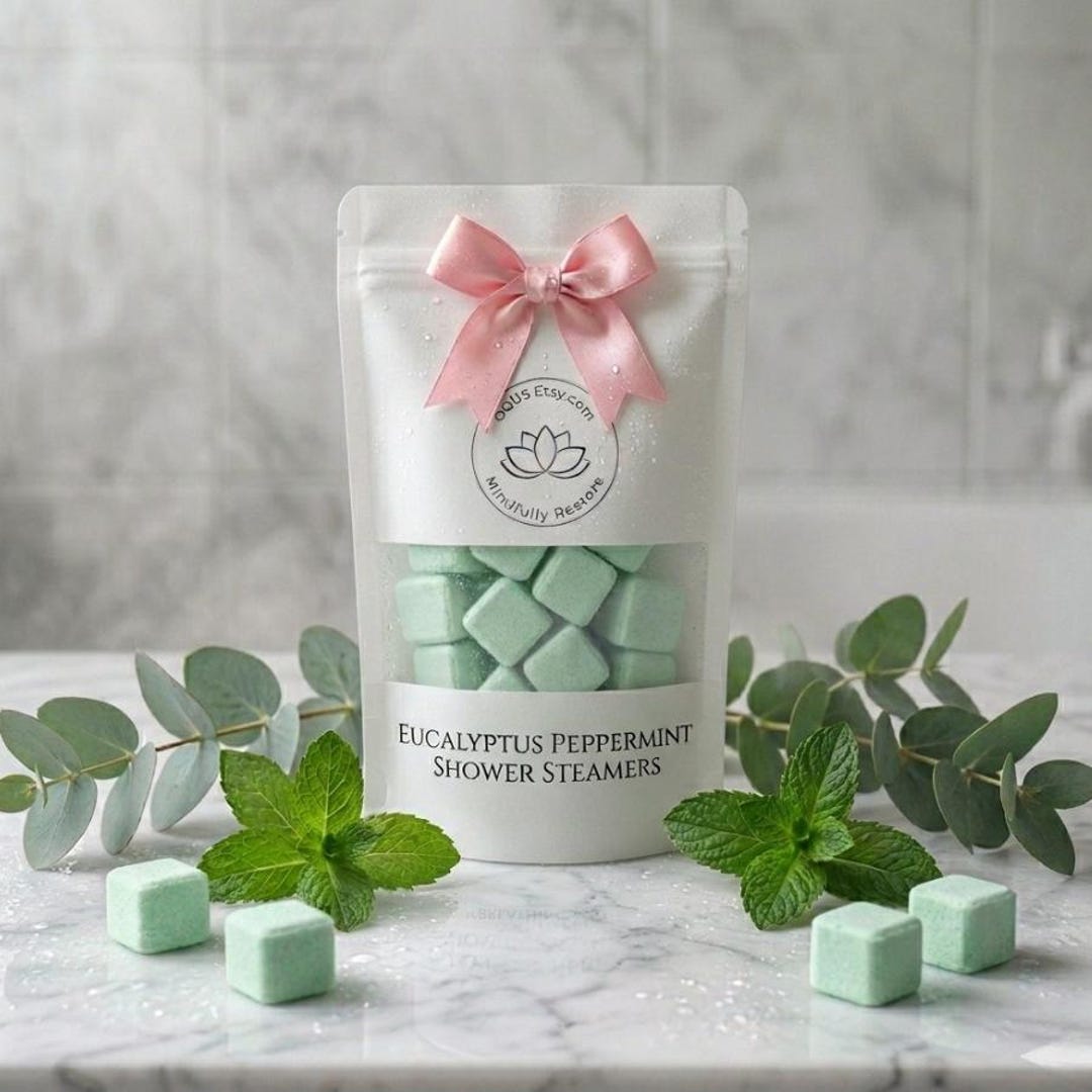 Eucalyptus Peppermint Shower Steamers: Natural Sinus Relief Cubes - Etsy