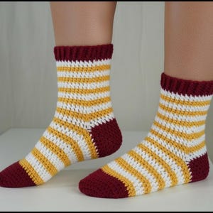 Carnival Stripe Crochet Socks (PDF Download)