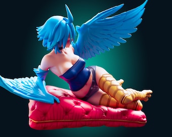 パペ・ハープ ガール フィギュア – アニメ風コレクタブルスタチュー – ファンタジー翼少女レジンモデル