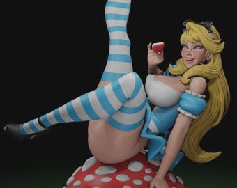 ファンタジーキノコ少女像 – アニメスタイルコレクターズアイテム – 手作り樹脂製モデル