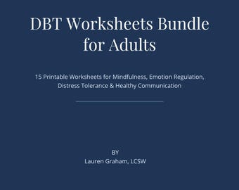 Pacote de fichas de exercícios de DBT para adultos