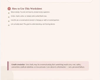 Caderno de Exercícios para Baixa Desejo