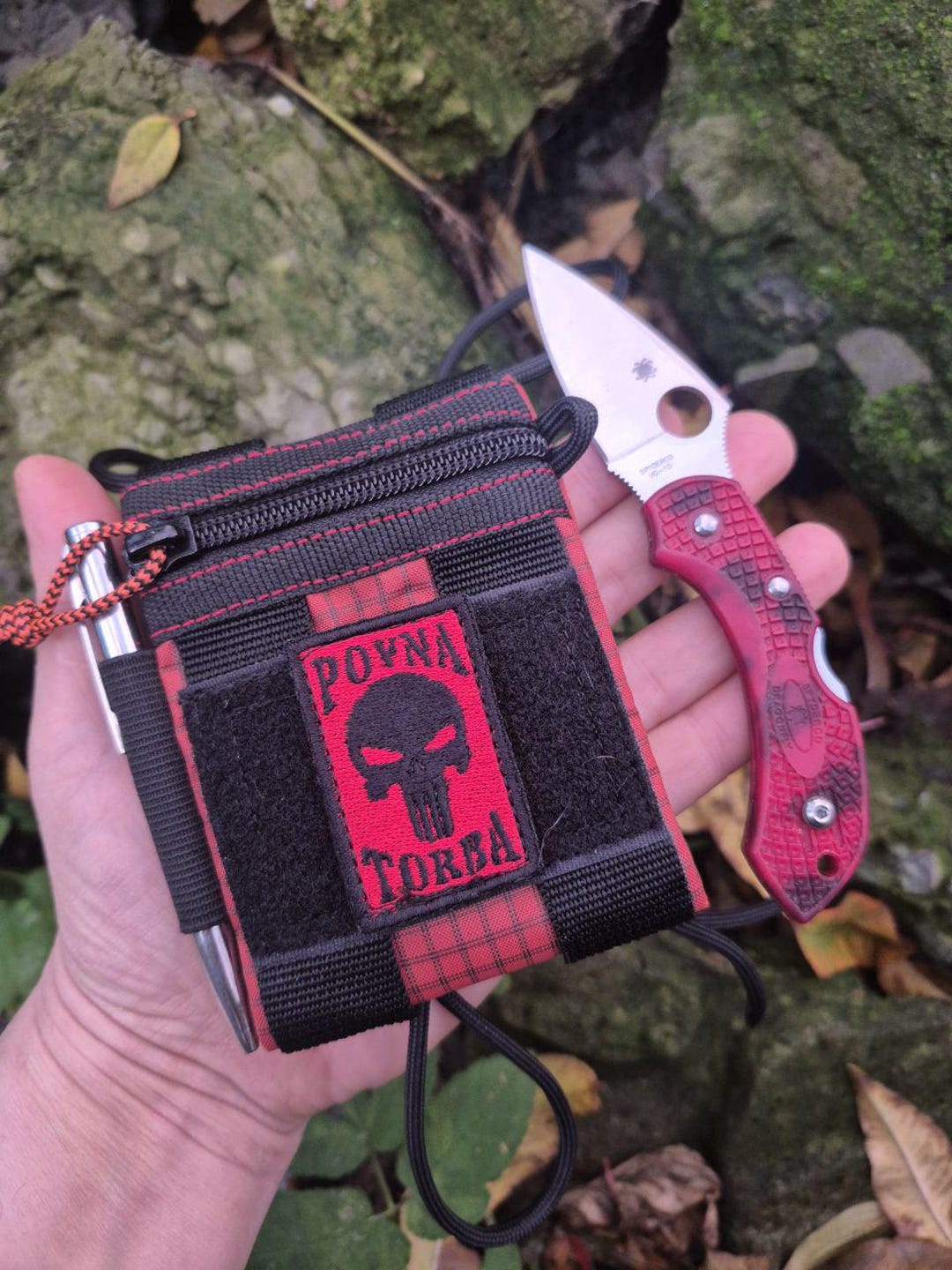 EDC Organizer Wallet Pouch “torch 1” Ultra Grid Fabric YKK Zipper Mini ...