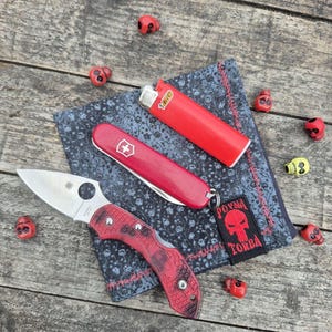 EDC Hank 25x25 cm – Pocket Cloth with Microfiber – Everyday Carry Hank – Lens Cleaning Cloth