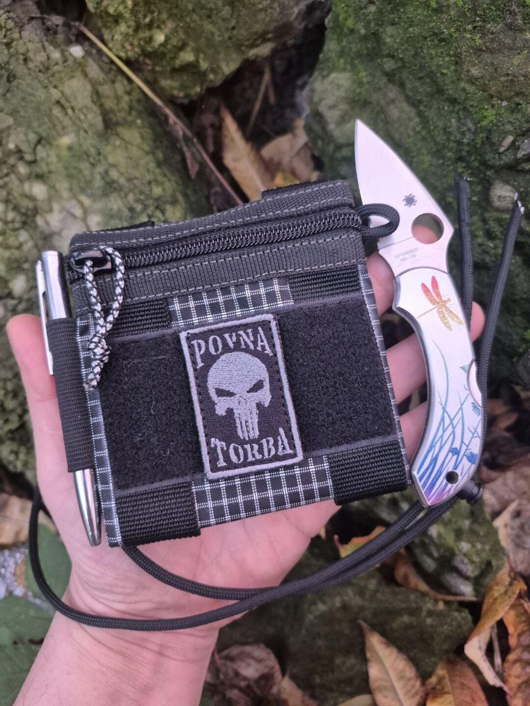 EDC Organizer Wallet Pouch “torch 2” Ultra Grid Fabric YKK Zipper Mini ...