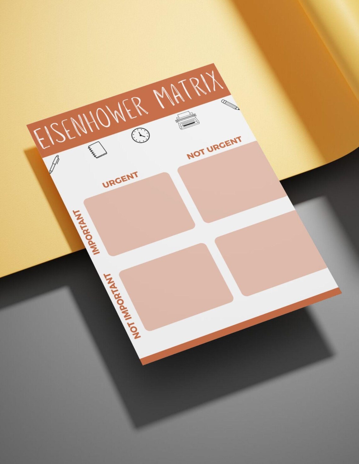 Eisenhower Matrix Printable | Time Management Worksheet PDF | Priority ...
