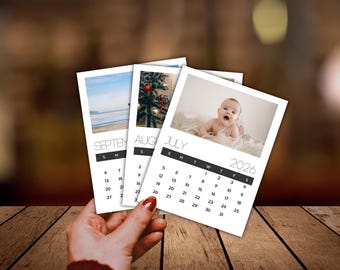 2026 Magnetic Photo Calendar | Custom Fridge Calendar with 12 Personalized Photos