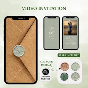 Modern Digital Wedding Invitation with Envelope Liner Template, Elegant Minimalist Wedding Invite Canva, Timeless Script Wedding Stationery