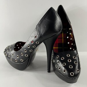 Bettie Page Women's Pinup Vintage Oxford Pump – 4" Heel, Metallic Dot Lining, Retro Style
