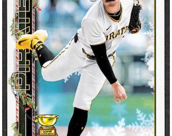 Paul Skenes 2025 Topps Holiday Santa Hat #H70 | Mint | Gold Cup