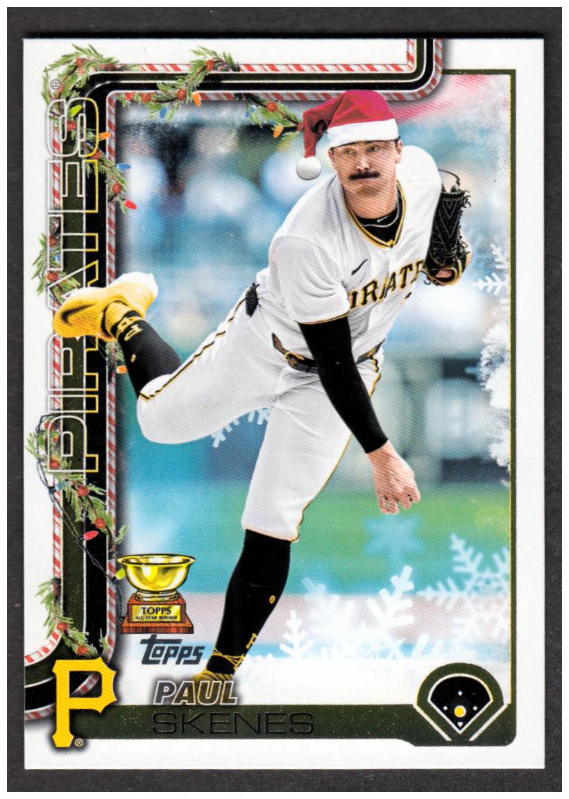 Paul Skenes 2025 Topps Holiday Santa Hat #H70 | Mint | Gold Cup