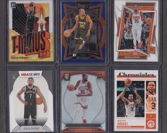 Kevin Durant 6 Card Lot Basketball Cards | NM or Better | Totally Certified, Rookes & Stars, Select, T-Minus, Hoops, Chronicles