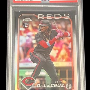 Graded Elly De La Cruz 2024 Topps Chrome Refractor #44 | Rookie Card | PSA 9 | Cincinnati Reds | See Scans 画像 4