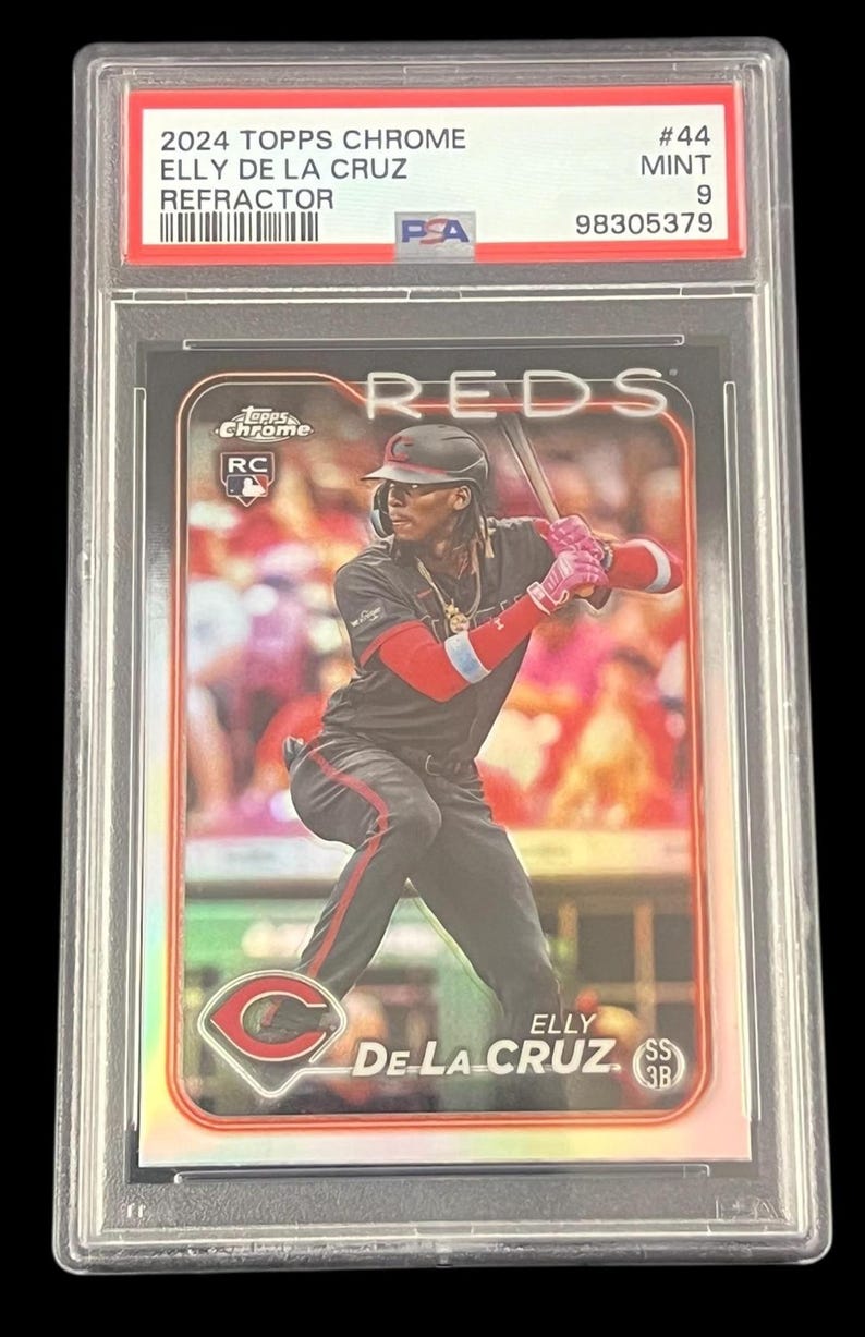Graded Elly De La Cruz 2024 Topps Chrome Refractor #44 | Rookie Card | PSA 9 | Cincinnati Reds | See Scans 画像 4