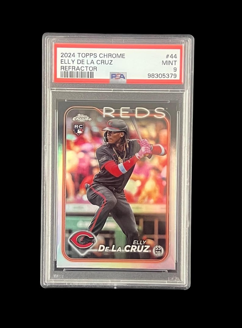 Graded Elly De La Cruz 2024 Topps Chrome Refractor #44 | Rookie Card | PSA 9 | Cincinnati Reds | See Scans 画像 1