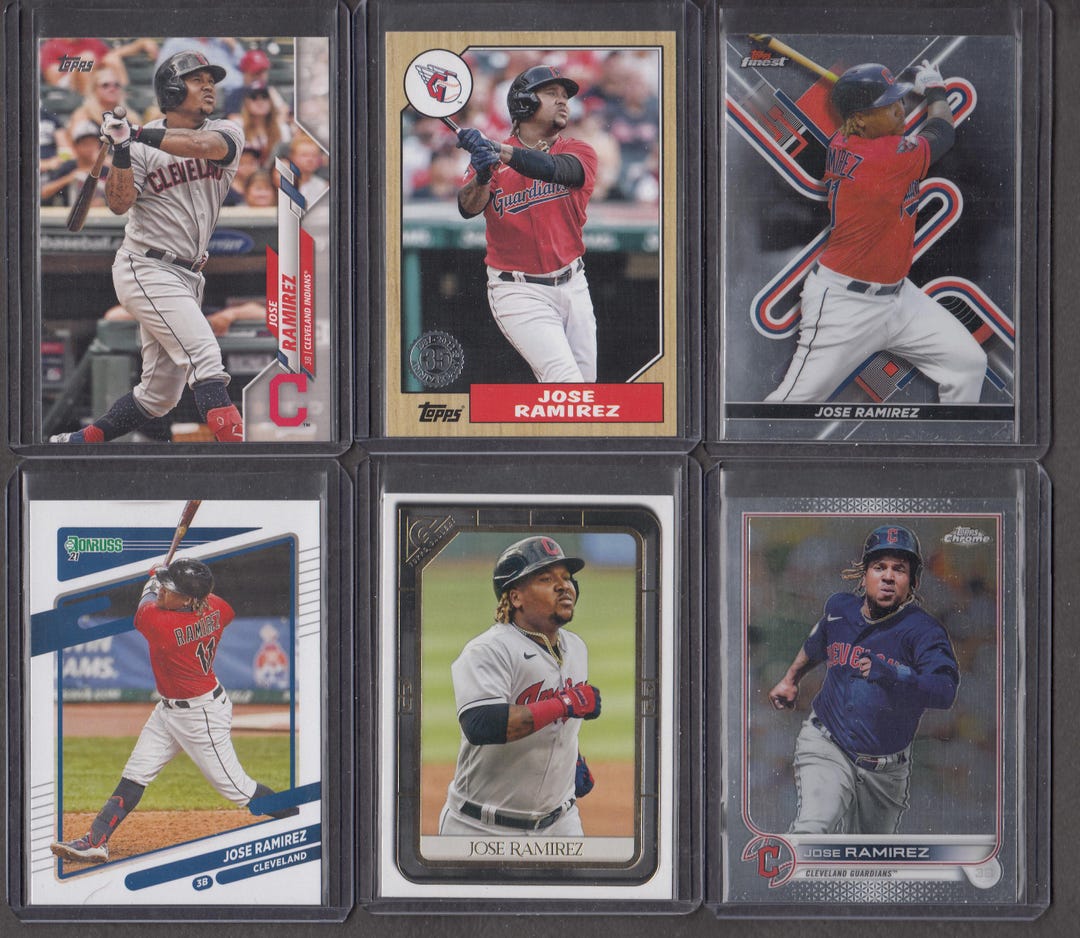 Jose Ramirez 6 Card Lot Baseball Cards | NM+ or Better | Indians ...