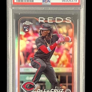 Graded Elly De La Cruz 2024 Topps Chrome Refractor #44 | Rookie Card | PSA 9 | Cincinnati Reds | See Scans 画像 2