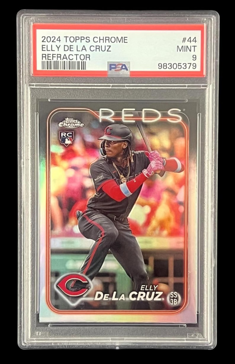Graded Elly De La Cruz 2024 Topps Chrome Refractor #44 | Rookie Card | PSA 9 | Cincinnati Reds | See Scans 画像 2