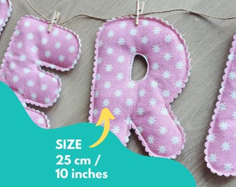 Tygbokstäver 25 cm - DIY-sömnadsmönster - Söt typsnitt - Perfekt som present