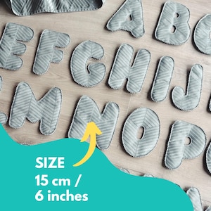 Letras de tela de 15 cm - Patrón de costura DIY - Fuente bonita - Ideal para regalar