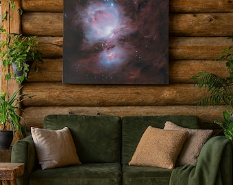 Impresión de la Nebulosa de Orión: Astrofotografía del Espacio Profundo, Arte de Pared Cuadrado (Descarga Digital)