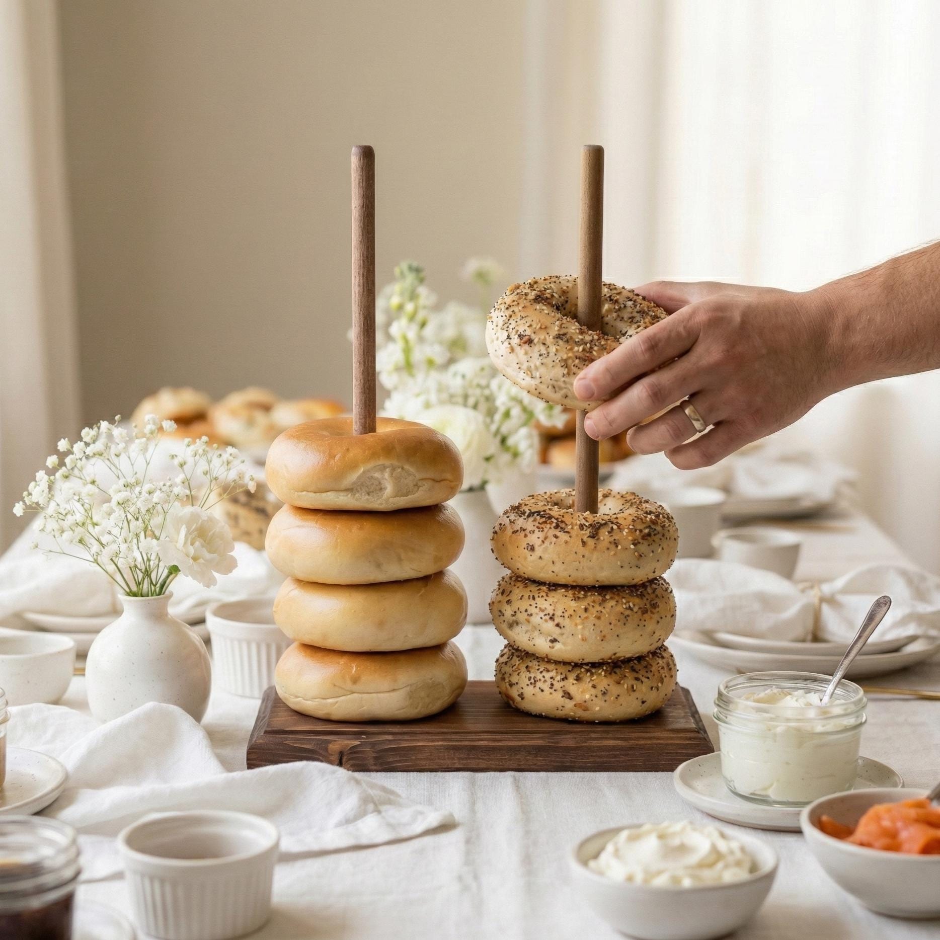 Bagel Stand – Elegant Brunch & Wedding Bagel Display With Optional ...