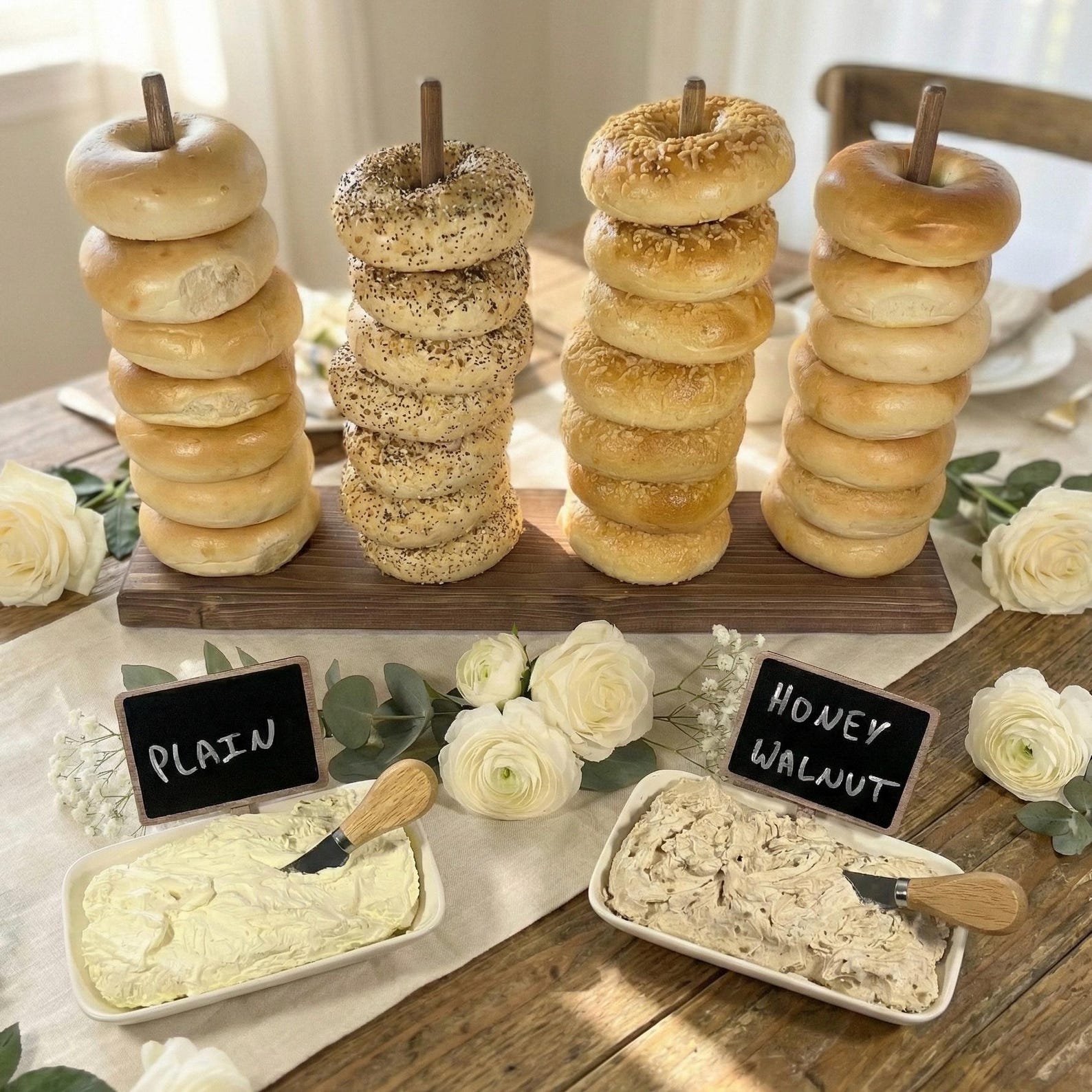 Bagel Stand – Elegant Brunch & Wedding Bagel Display With Optional ...