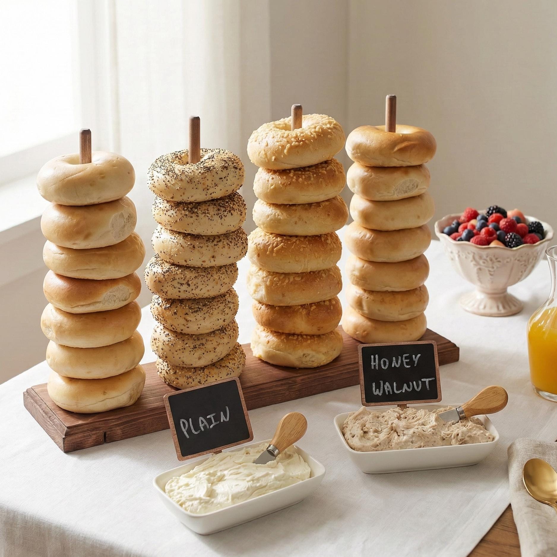 Bagel Stand – Elegant Brunch & Wedding Bagel Display With Optional ...