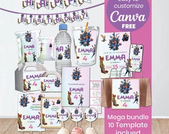 Zootopia Birthday Party Mega Bundle | Editable Canva Templates | Complete Party Decor Set | Digital Download