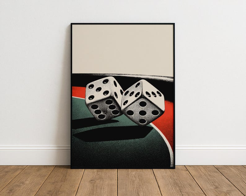 Casino Dice Wall Art Print Gambling Dice Poster Man Cave Decor casino-dice-wall-art-print-gambling-dice-poster-man-cave-decor