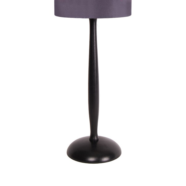 Wooden Table Lamp - Painted Black Ash or White - handturned in England