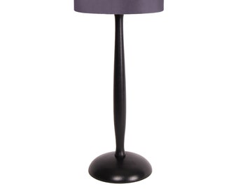 Wooden Table Lamp - Painted Black Ash or White - handturned in England