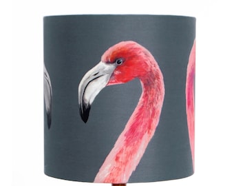 Flamingo Lampshade - sombra de seda hecha a mano - 3 tamaños disponibles