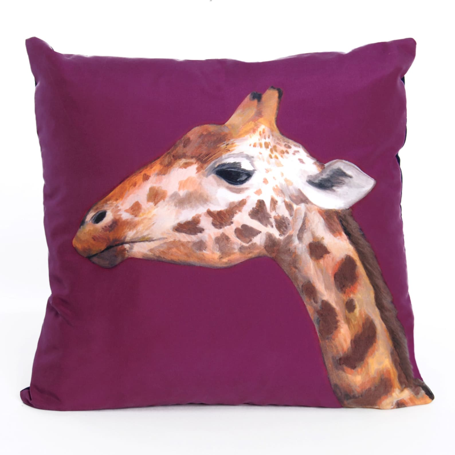 Giraffe Cushion Handmade Silk Cushion Etsy