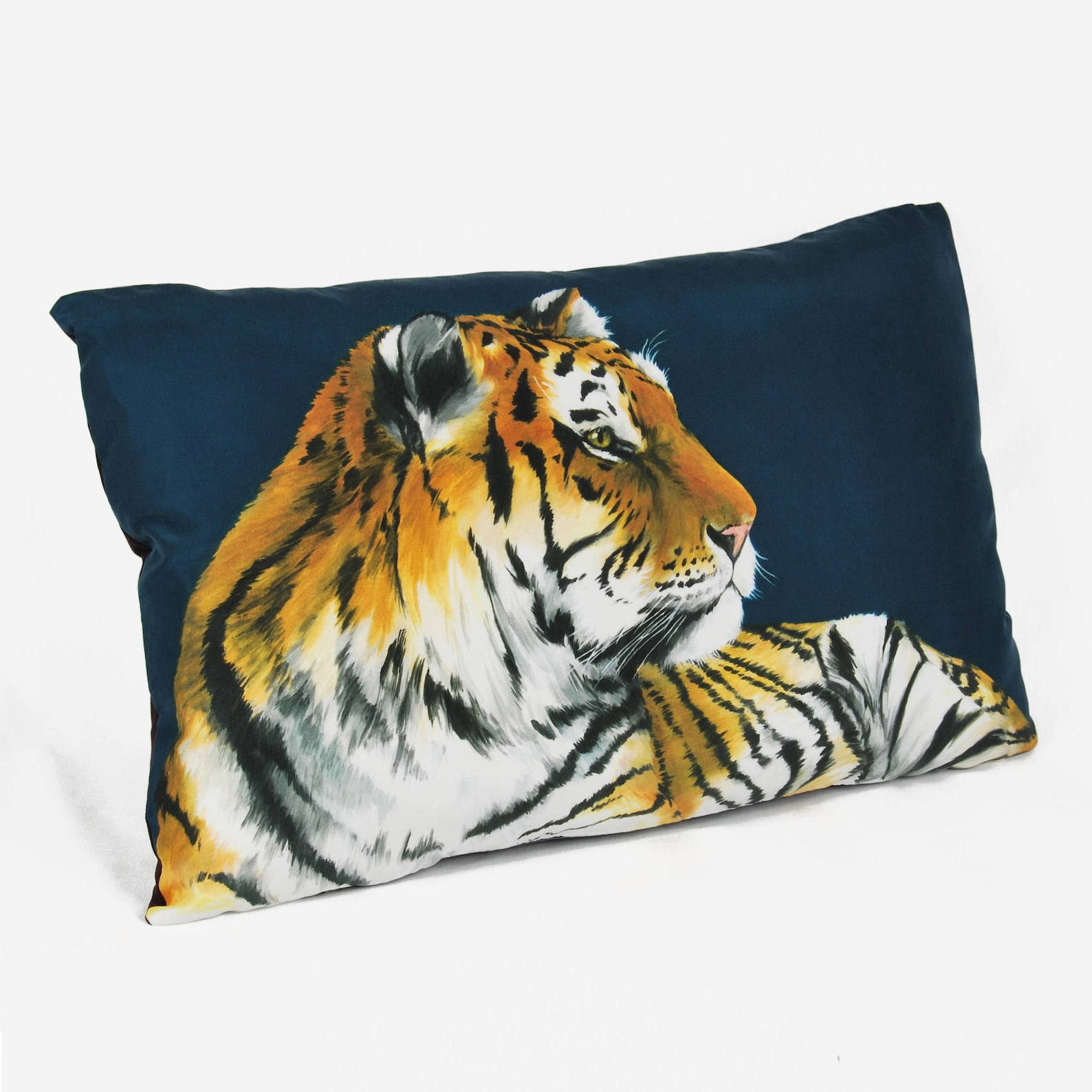 Tigers Cushion Handmade Digitally Printed Silk Cushion 2 Etsy UK
