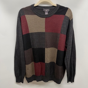 Vintage Dockers Mens XL Colorblock Patchwork Lightweight Sweater Grandpa Y2K