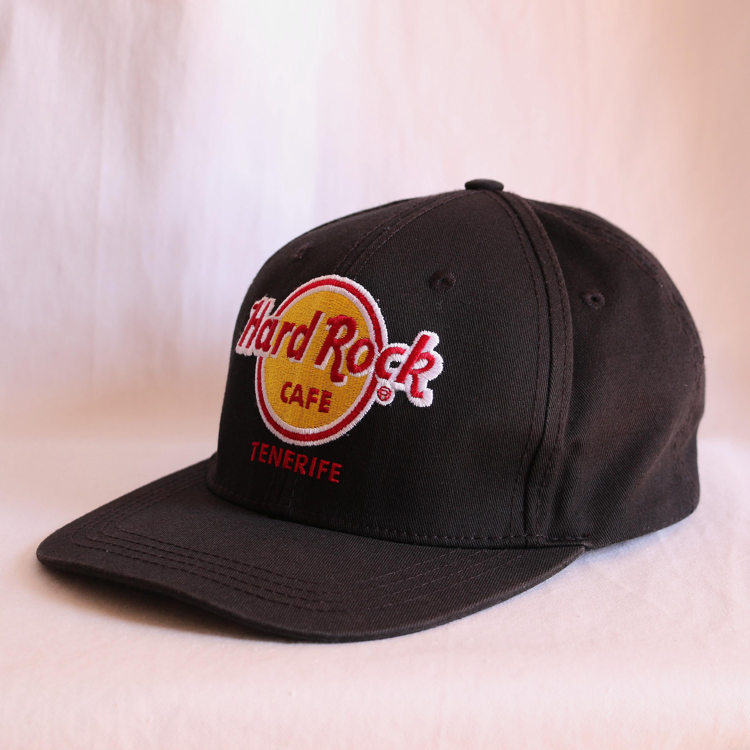 Hard Rock Cafe Tenerife Snapback Hat Black Classic Logo Cap Mint