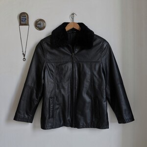 Thrifted Faux Leather Jacket - Etsy