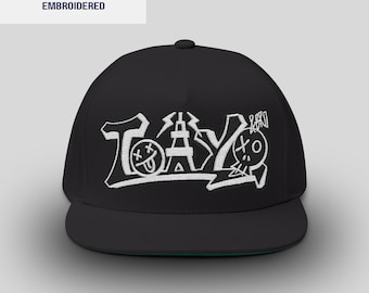 Tokyo Graffiti Snapback Cap | Embroidered | Flat Bill Hat | Streetwear