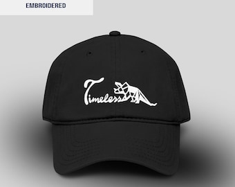 Origami Triceratops Dinosaur Hat | Timeless | Embroidered | Washed Baseball Cap | Vintage | Retro style | Unisex