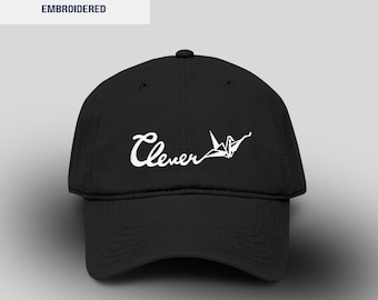 Origami Crane Hat | Clever | Embroidered | Washed Baseball Cap | Vintage | Retro style | Unisex
