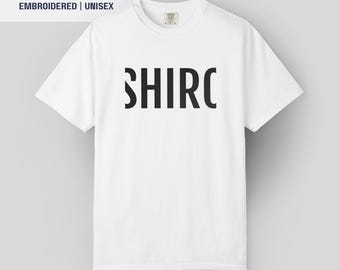Camiseta blanca de algodón SHIRO con bordado / Estilo vintage, corte relajado