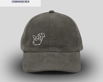 Gorra de pana bordada de Mini Totoro / Gorra de anime de Mi Vecino Totoro