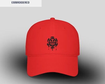 Gorra con el logo de Trafalgar Law de One Piece / Bordada / Gorra de béisbol / Unisex / Anime japonés