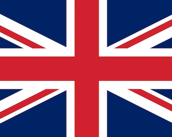 Bandera Union Jack de 5x3 pies impresa económica (con ojales o cuerda de lona y ajuste de palanca)