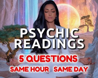 5 Questions Detailed Psychic Reading | SAME HOUR PDF Report