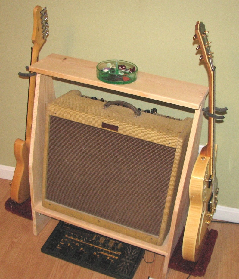 Handcrafted Custom Guitar Amplifier and Guitar Stand by Etsy